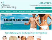 Tablet Screenshot of physiciantransformations.com